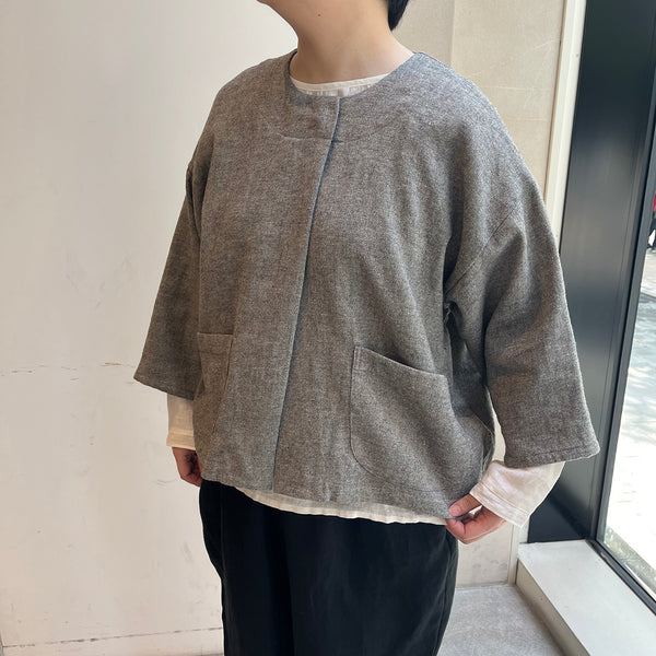 ノーカラージャケット（ワークショップ限定デザイン）