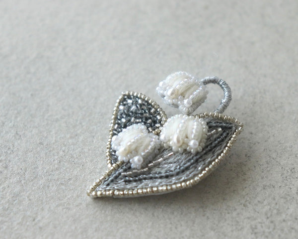 【二子玉川(東京)】小林彩乃　刺繍ワークショップ11,12月「すずらんのブローチ」